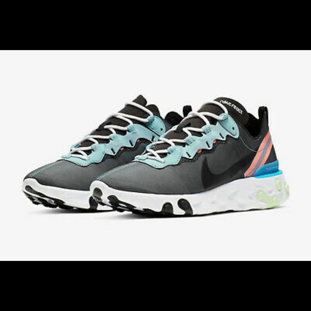 Nike React Element 55 Ocean Cube /Black Men's 10.5
